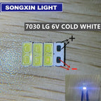 50pcs FOR TV 7030 SMD LED High Power Cold White Diode 110LM 6V TV Television Backlit Super Bright Diodo LED SMD 7030 Cool White