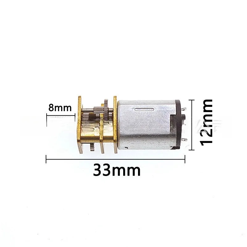 GA12-N20 DC 3V 6V 12V micromotor All-metal gearbox gear reduction motor 15rpm 30rpm 50rpm 60rpm 200rpm 300rpm 500rpm 1000 rpm.