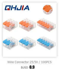 High Power 6mm² Fast Wire Electrical Connectors Universal Compact Splitter Push-in  Cable Wire Connector Fast Terminal Block
