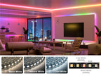 WS2805 Pixels LED Strip Light RGBCCT 5 in 1 Addressable LED Lights Dual Signal RGB WW CW 3000K-6500K DC12V 24V 1 IC to 3/6/7 LED