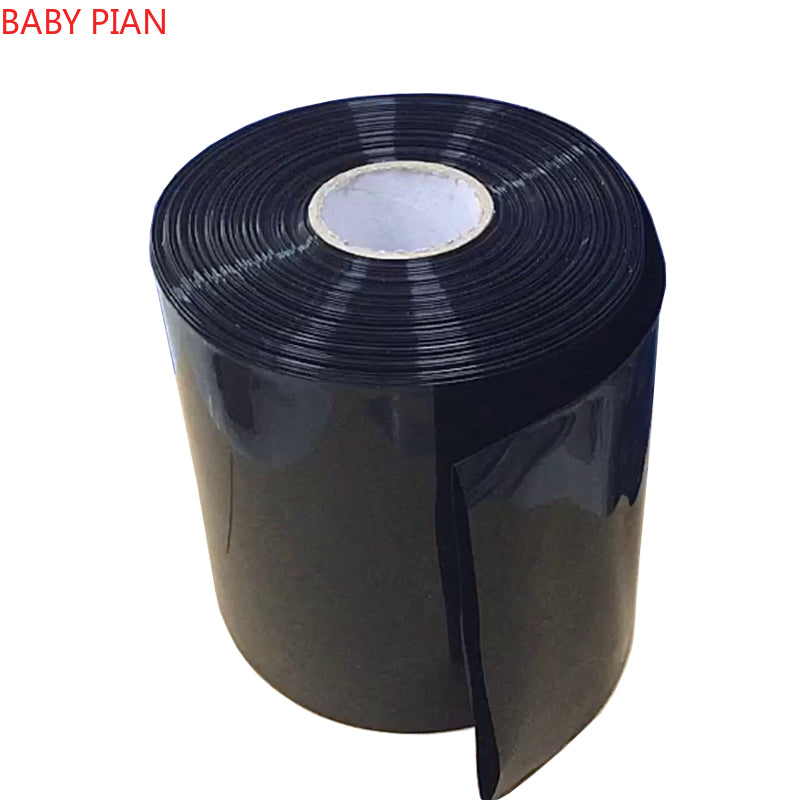 1KG Black PVC Heat Shrinkable Tube Lithium Battery Shrink Film Black Insulation Heat Shrinkable Tube 18650 Battery Shrink Film