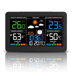 Large Screen Weather Clock Weather Station Wireless RF Temperature Humidity Monitor with Weather Forecast Remote Sensor