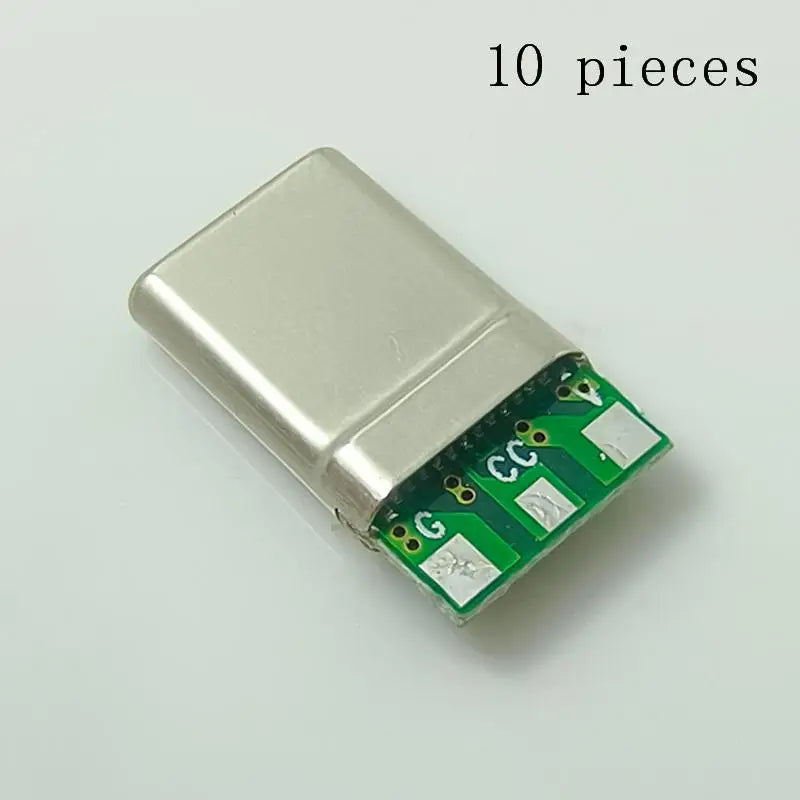 3Pin Male Connector Type C Laptop Version 2 10 Sets with 3 Solder Joints and CC Pin CTOC5 for Maker Education Kits