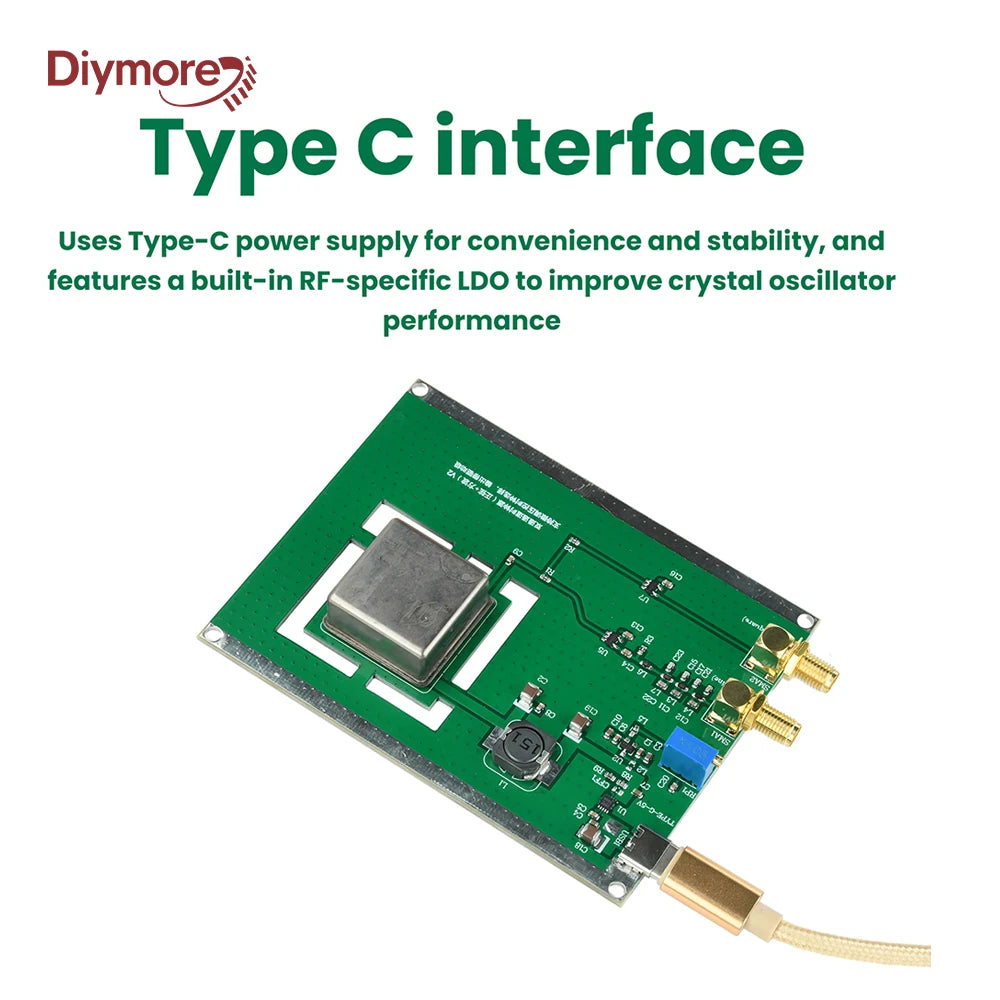 10MHz Sinewave Output OCXO Board Frequency Standard With Shell Type C Cable Stable Constant Temperature Crystal Oscillator