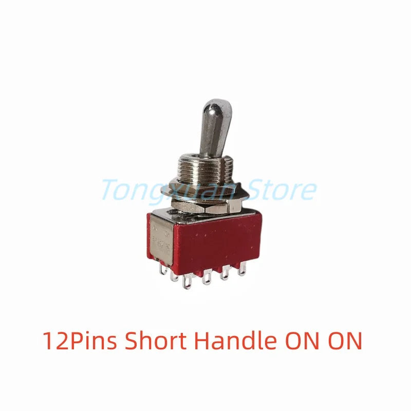 1pc SH T8013-Z1 12mm ON-OFF-ON SPDT DPDT 3/6Pin 2/3Position Maintained Toggle Switch Large Long Handle 3A 250VAC/5A 125VAC