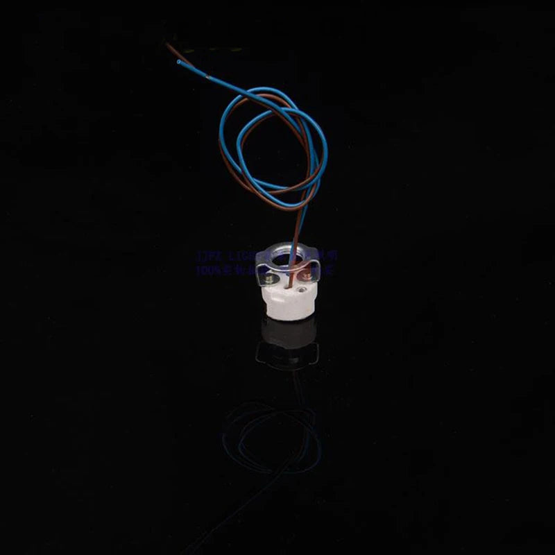 5pcs Bi-Pin Base G4 G6.35 GY6.35 GX5.3 MR16 GZ4 MR11 GU5.3 G5.3 M10 0.75mm Halogen Incandescent Led Socket Ceramic Lamp Holder