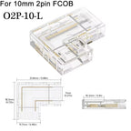 COB Led Strip Connector Light Strip Wire Connectors 2 3 4 Pin L-shaped For 5 8 10mm Width PCB Single Color RGB CCT Strip