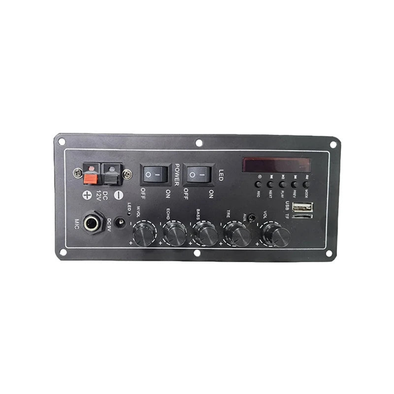 15w+15w Audio Amplifier Board USB Radio Support Dual Microphone Bluetooth Amplificatore Subwoof for Speaker 12V 24V 220V-PZZW
