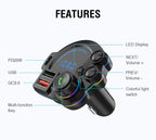 Bluetooth 5.3 FM Transmitter Handsfree Car AUX Radio Modulator MP3 Player with QC3.0 & PD20W Fast Charge Adapter Car Accessories