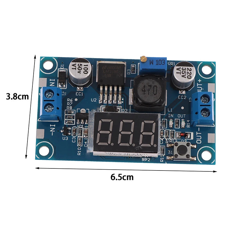 LM2596 DC-DC Adjustable Step-down Module With Digital Display Voltmeter Display LM2596S Voltage Regulator