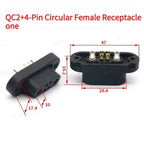 New QC2+0 Round Electric Plug  Lithium Socket for  500V Waterproof Male and Female Skateboards and Bicycles Energy Connector