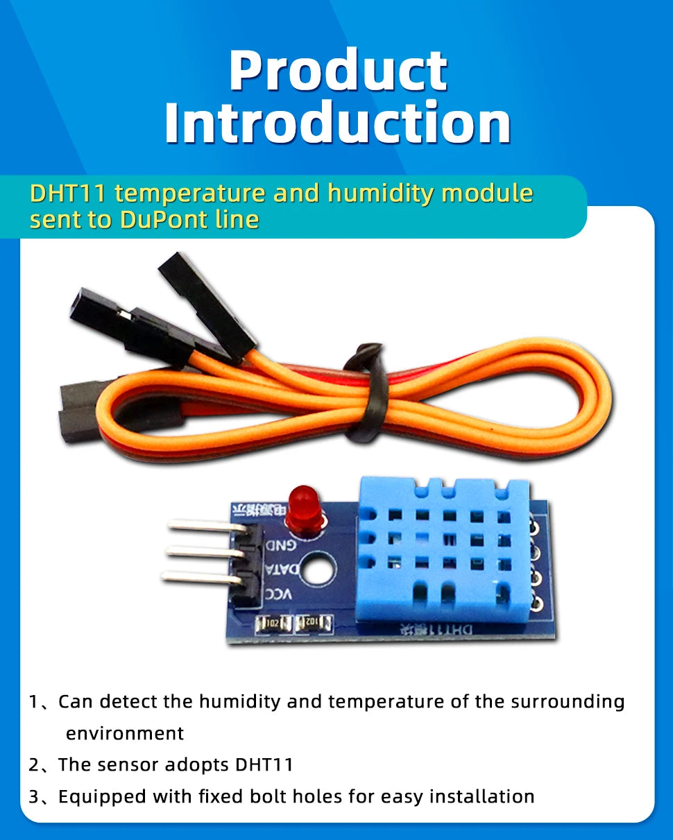 1PCS DHT11 DHT22 AM2320 Digital Temperature Humidity Sensor Module Board with DuPont Line For Arduino High Precision