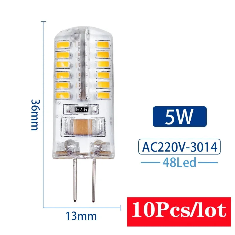 10Pcs/lot G4 LED Light Bulb 2W 3W 4W 5W 7W 9W AC DC12V 220V Corn Lamp SMD2835 Spotlight Chandelier Lighting Replace Halogen Lamp