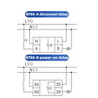 CHINT NTE8 Series Time Delay Relay Control Off Power On Delay NTE8-A NTE8-B 10S 120S 480S AC220V DC24V Din Rail Digital Timer