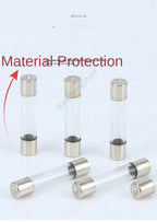 10/100PCS Fuse tube 5x20 6x30 glass fuse tube 250v0.1A 0.2A0.5A1A2A3A5A6 10A15A20A30A
