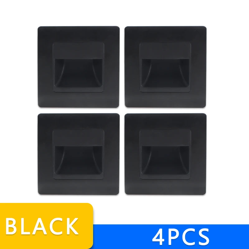 Led Stair Light 4 Colors PIR Sensor Wall Light AC110V 220V Recessed Footlight Corridor Step Lamp Motion Induction Wall Lamp