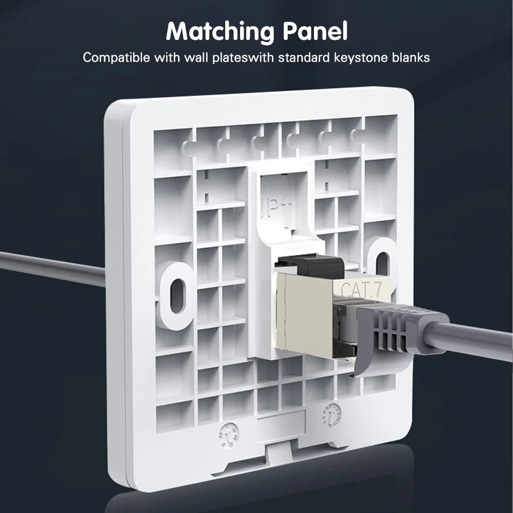 ZoeRax CAT7 CAT6A CAT6 Coupler RJ45 Keystone Shielded Coupler, Female to Female RJ45 Inline Coupler Keystone Jack
