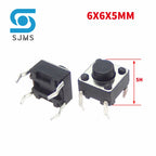 20/50PCS 6X6 6X6X5mm DIP 4Pin Tactile Micro Push Button Switch 6*6*4.3/5/6/7/8/9/10/11/12/13MM Micro Touch Button Power Switches