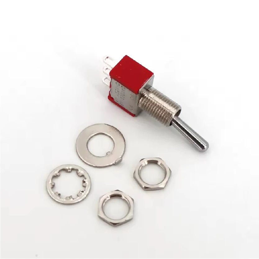 6mm Mini Toggle Switch MTS-102 103 202 203 SPDT ON-OFF-ON with Waterproof Cap 6A 125V/250V 3/6 Pin