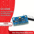 GY-6500 Six Axis Gyroscope Accelerometer Sensor Module 16 Bit SPI I2C Interface For Arduino DIY MPU6500 Processor Module IC