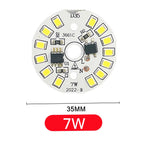 PwwQmm 10pcs/lot LED Chip 15W 12W 9W 7W 5W 3W No Need Driver AC 220V-240V SMD 2835 Cold Warm White Round Lamp Beads for Bulb