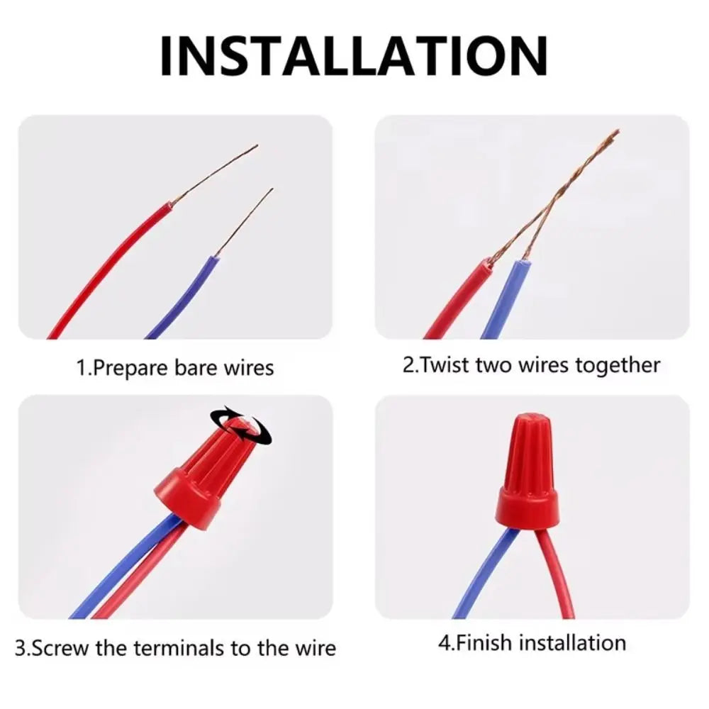 Quick Wire Connector Nut Insulated Wire Connectors Nuts Colorful Boxed Twist Caps Nuts Electrical Insulated Crimp Electrical