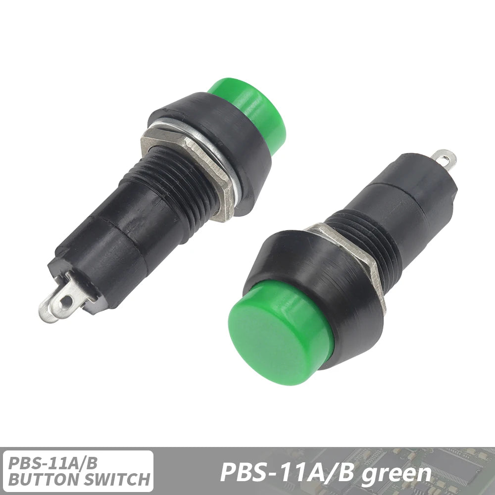 PBS-11A 12mm self-locking Plastic Push Button Switch Latching Switchs 1A 250V AC 2PIN PBS-11B
