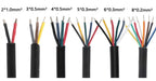 5Pairs M12 Small Metal Head Black Waterproof IP67 2 3 4 5 6 8Pin Cable Wire Plug for LED Strips Male and Female  DC Connector