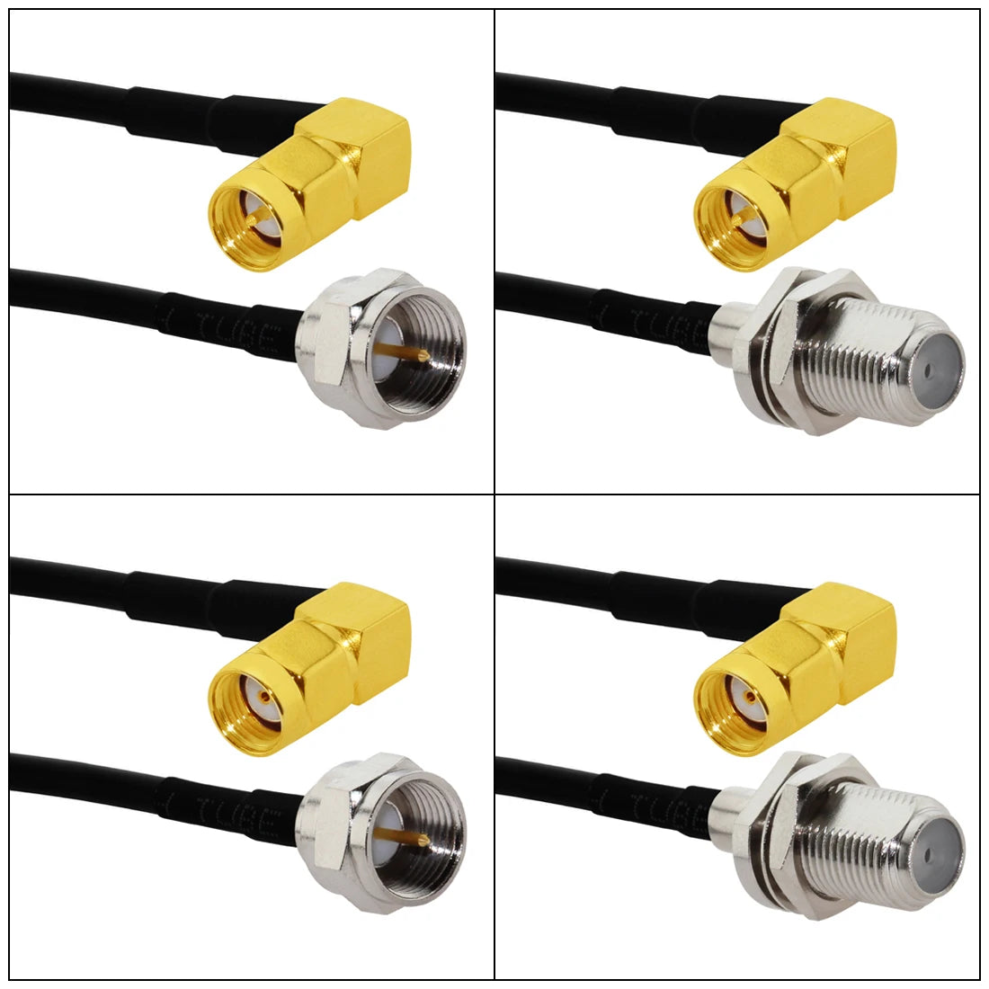 1pc SMA RF/RP Male/Female to F Plug Jack Pigtail Cable RG174 20cm/30cm/50cm NEW SMA to F RF Coax Adapter