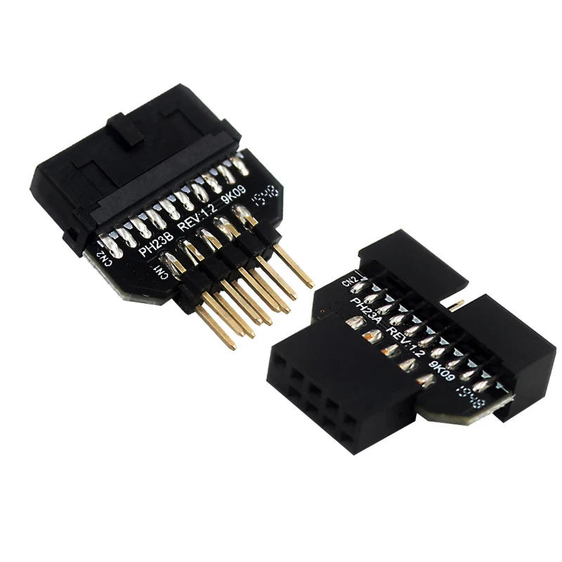1PCS Front Panel Plug Connector USB3.0 19-pin To USB 9Pin Adapter For Motherboard