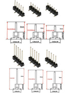 10pcs 2.54mm Cuttable Breakable 1X40P PA3mm 4mm 6mm Optional SMD Single Row Male Pin Header