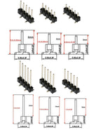 10pcs 2.54mm Cuttable Breakable 1X40P PA3mm 4mm 6mm Optional SMD Single Row Male Pin Header