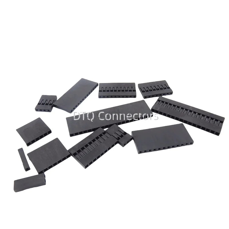 50pcs 2.54mm Dupont connector Male/Female Pin Way Cable Plug 2/3/4/5 Pin Electrical Pin Jumper Header Housing Wire Connector Kit