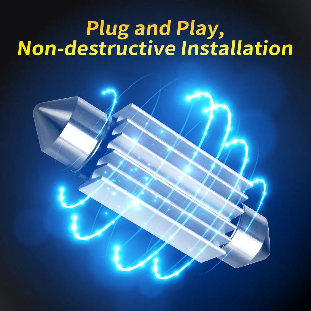 2/4/6/10PCS Super Bright Festoon LED 31/36/39/42MM 5050 3Chips Aluminum Body Fast Cooling for Car Reading Liscense Plate Light