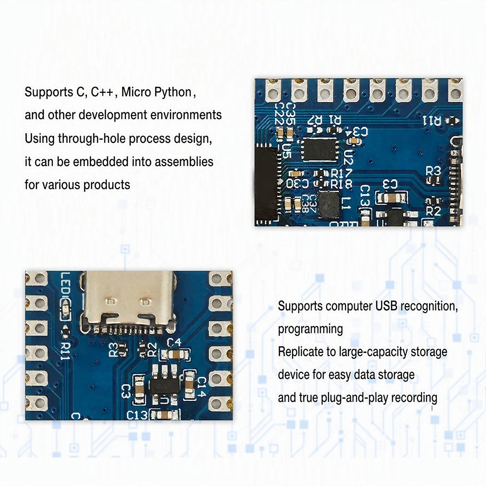 RP2350 Development Board Microcontroller Processor Type‑C Interface IoT Prototyping Module For Raspberry Pi Pico 2 DIY Project