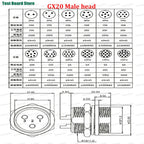 1/2/5Set GX20 Aviation Connector 2 3 4 5 6 7 8 9 10 12Pin Docking Aviation Male Female Plug Socket Waterproof Circular Connector