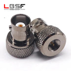 1pcs Radio Frequency Adapter BNC (Q9) Female to SMA Male Adapter BNC/SMA-KJ Disc Nickel Plated