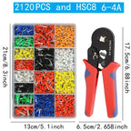 VE Tubular Crimp Terminals,Cable Electrical Connector,Insulated Wire Connectors,Tube Type Terminal Crimping Pliers HSC86-4