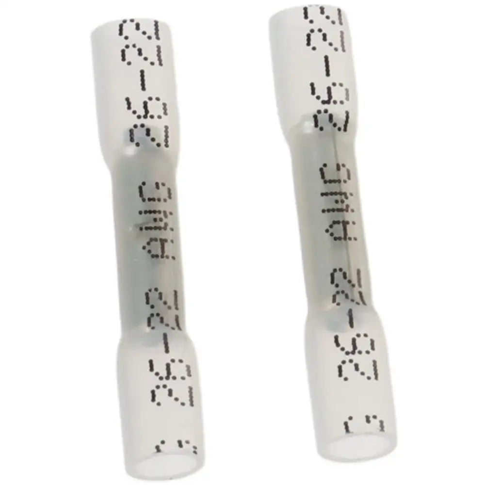 100Pcs 26-24 AWG Heat Shrink Butt Connectors Marine Grade Clear Waterproof Butt Splice Insulated Crimp Terminals Kit Marine