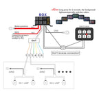 12V LED 6 Gang Switch Panel 600W-1200W Circuit Control Relay System Box Slim Touch Control Panel for Boat Jeep UTV Caravan