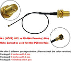 UFL To SMA M.2 NGFF U.FL To RP-SMA Female MHF4 I-P-X-4 I-P-E-X-4  Connector Pigtail Antenna Extension Cable (15cm (2 Pcs))