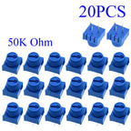 5-100pcs 3386P-1-103 1k 2k 5k 10k 20k  0.5W, 1/2W PC Pins Through Hole Trimmer Potentiometer Cermet 1 Turn Top Adjustment