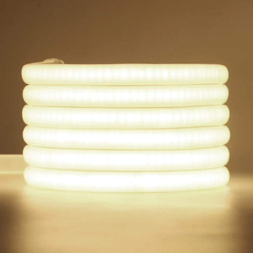 Wall Touch Wifi Bluetooth COB LED Neon Strip Light 220V Dimmable 23key Remote Control Power Kit AC 220V 288LED/m Waterproof Rope