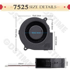 Gdstime 5015 24v Fan 4010 Snail Fan 2PIN DC 5V 12V 3D Printer Mini Fan 7015 7530 Cooling Fan 3010 5020 Turbo Fan Radial Cooler