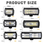 Car Work Light LED Offroad 4x4 Spotlights Fog Lamp Diode Headlight SUV ATV Tractor Boat Trucks Excavator Light Bar 12V 24V