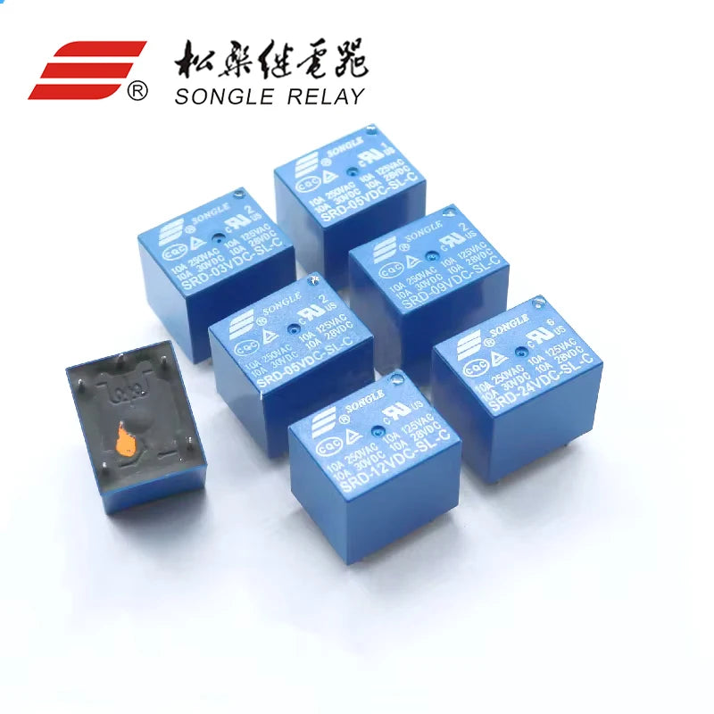 1Pcs New Relay SRD -05V 06V 09V 12V 24V 48VDC -SL-C Power Relay 10A 250VAC Relay 5PIN T73 SRD-05VDC-SL-C SRD-12VDC-SL-C