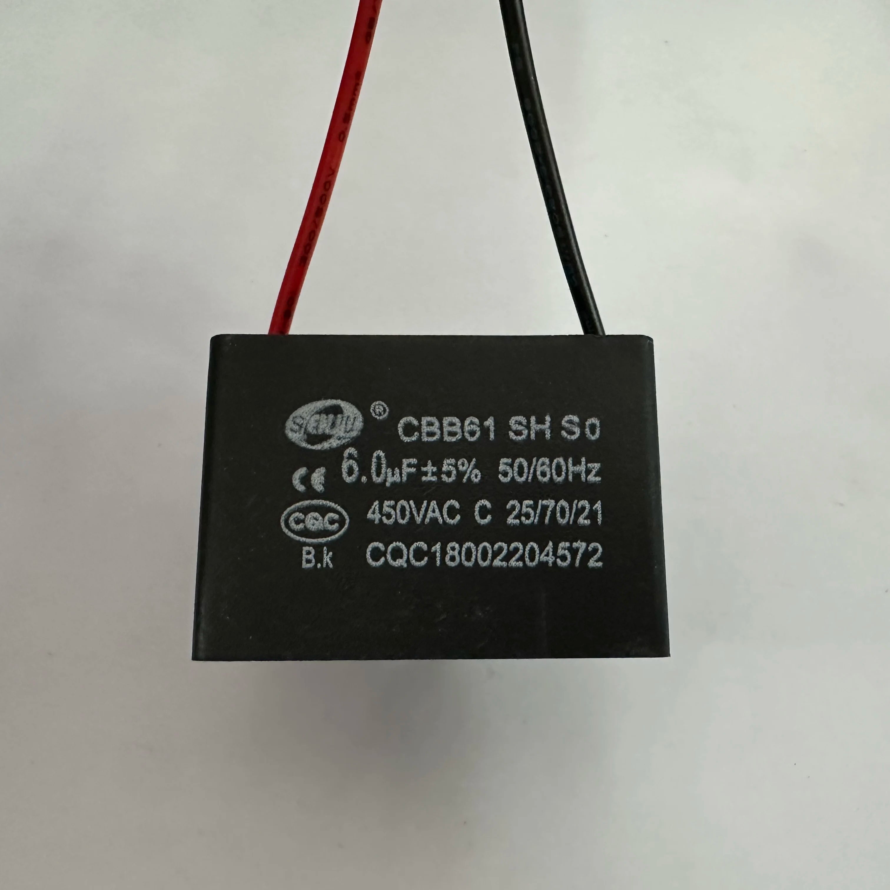 CBB61 Motor Start Capacitor 450V AC Fan Condenser1/1.2/1.5/1.8/2/2.5/3/4/5/6/8/10UF