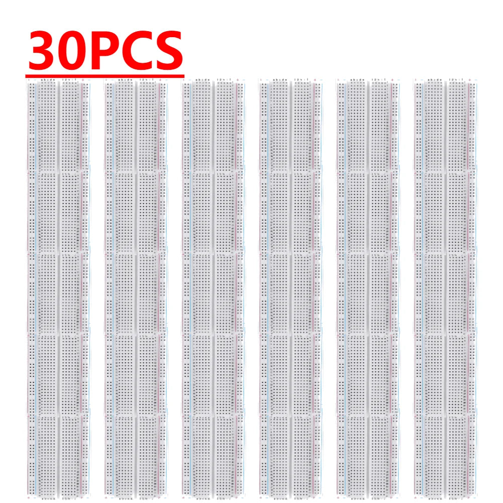 1-30PCS 400 Tie Points Solderless PCB Breadboard Universal Test Protoboard Solderless PCB Breadboard for Experiment Test Robot