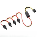 Graphics Card Hard Drive Cable GPU PCIE 8Pin Female To 1 2 3 4 SATA Hard Drive 18awg Power Supply Cable 12V To IDE Molex Cables