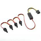 Graphics Card Hard Drive Cable GPU PCIE 8Pin Female To 1 2 3 4 SATA Hard Drive 18awg Power Supply Cable 12V To IDE Molex Cables